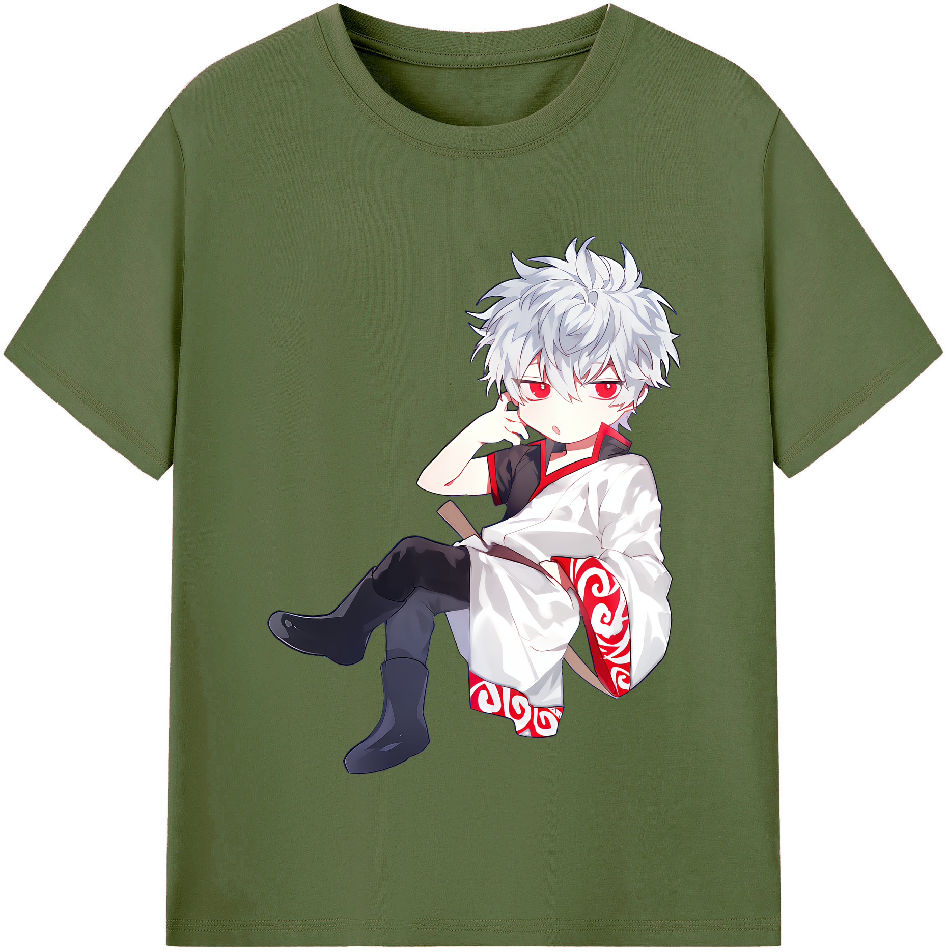 （画像用） ぎんたま 坂田銀時（さかたぎんとき） 神楽 志村新八（しむら しんぱち） GINTAMA Sakata Gintoki Kagura Shimura Shinpachi 綿100％半袖Tシャツ（フロントプリント）